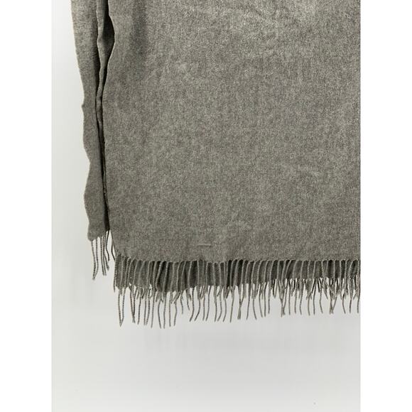 UNBRANDED Women's Charcoal Gray Soft Knit Fringe Wrap Scarf SZ OS - Picture 9 of 10